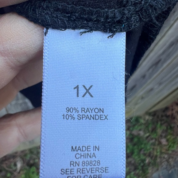 LOGO by Lori Goldstein Multi Color Floral Tunic Top Sz 1X - Picture 6 of 8